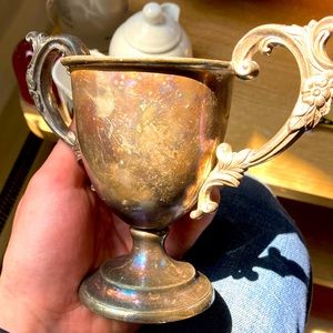 Antique Silver Trophy Cup From Long Boston